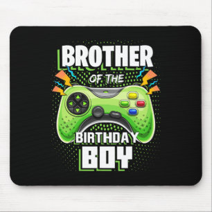Brother Of The Birthday Boy Matching Video Game Bi Mouse Mat
