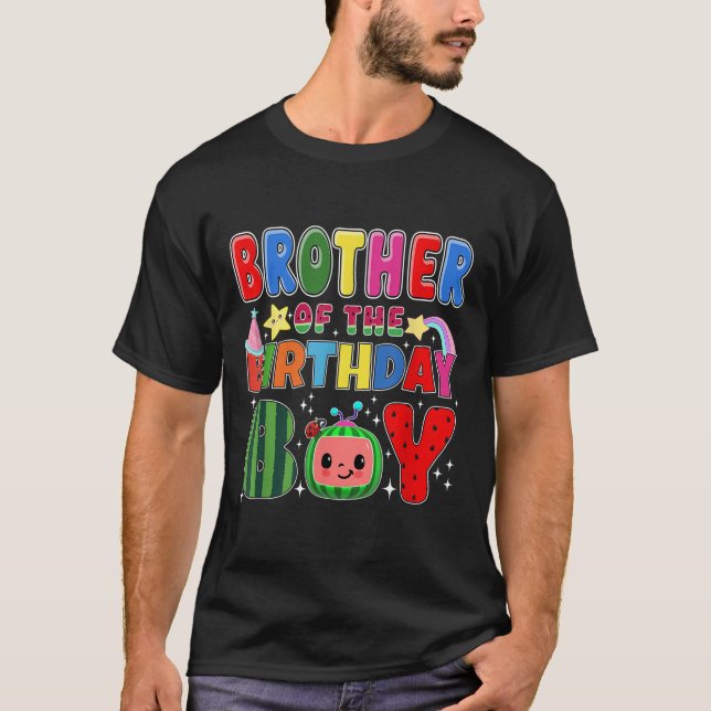 Brother Of The Birthday Boy Melon Family Matching  T-Shirt (Front)
