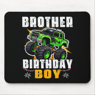 Brother Of The Birthday Boy Monster Truck Family M Mouse Mat