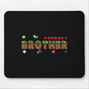 Brother Of The Birthday Boy Pixel Game Matching Fa Mouse Mat