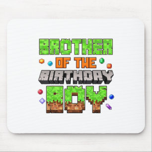 Brother Of The Birthday Boy Pixel Gaming Video Gam Mouse Mat