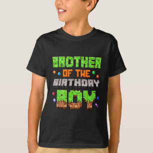 Brother Of The Birthday Boy Pixel Gaming Video Gam T-Shirt
