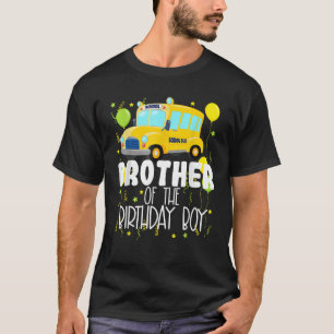 Brother Of The Birthday Boy School Bus Kids Birthd T-Shirt