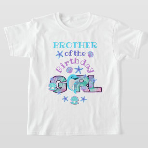 Brother of the Birthday Girl Dolphin shirt Party