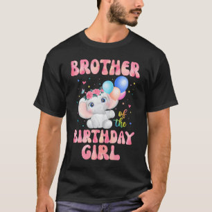 Brother of The Birthday Girl  Elephant Brother 1st T-Shirt