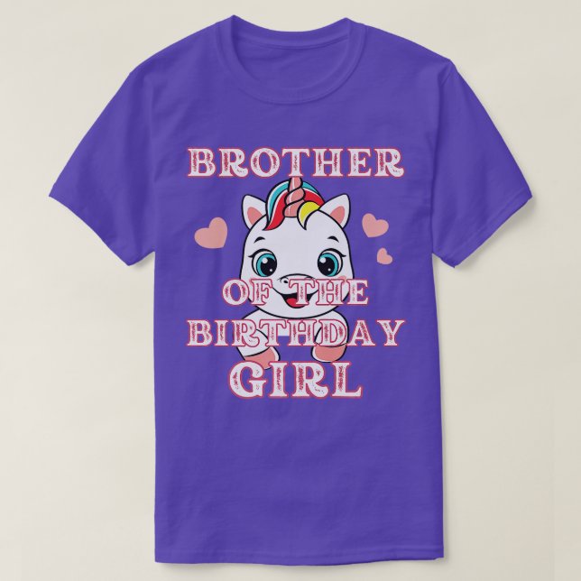 Brother Of The Birthday Girl For Boys Gift Funny U T-Shirt (Design Front)