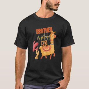 Brother Of The Birthday Girl Llama Theme Matching  T-Shirt