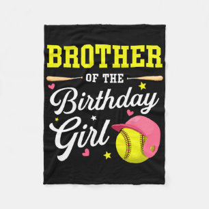 Brother Of The Birthday Girl Softll Player Theme B Fleece Blanket