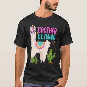 Brother Of The Birthday Llama Girl Matching Family T-Shirt