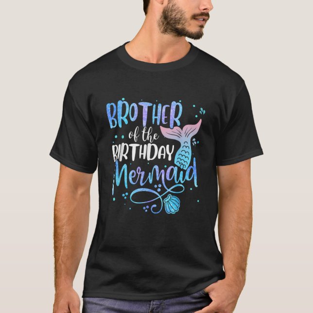 Brother Of The Birthday Mermaid Family Matching Pa T-Shirt (Front)