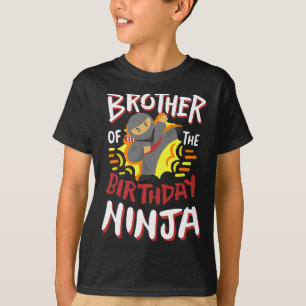 Brother Of The Birthday Ninja Karate Kids Bday Par T-Shirt