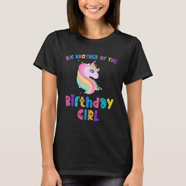 Brother of the Birthday Princess Girl  Dabbing Uni T-Shirt (Front)