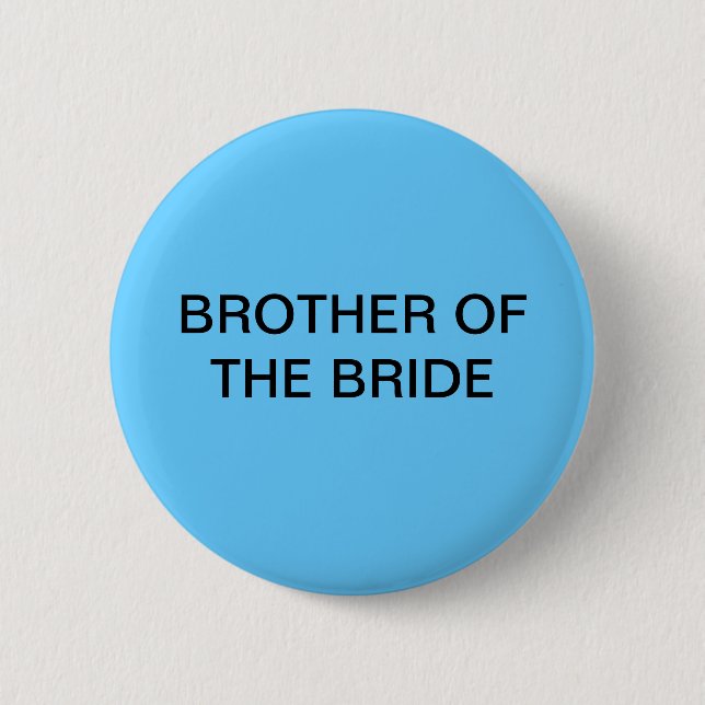 Brother of the Bride button (Front)