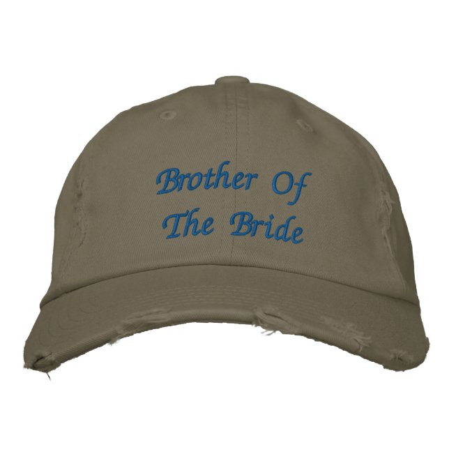 Brother Of The Bride  Embroidered Hat (Front)