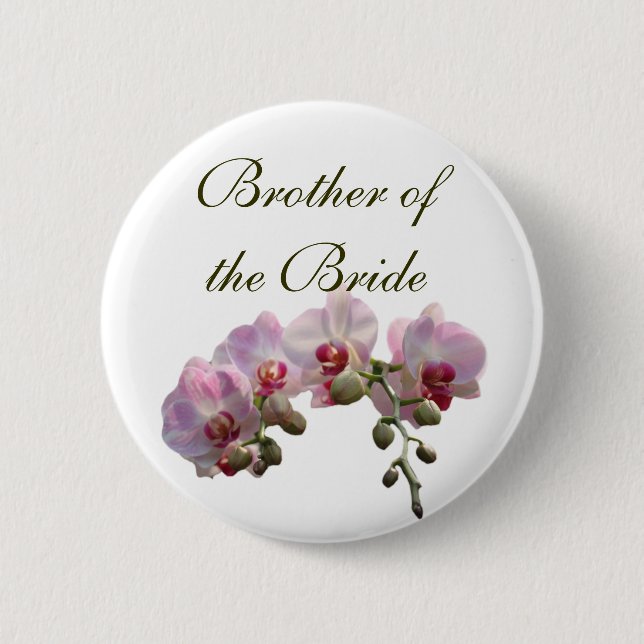 brother of the bride/groom 6 cm round badge (Front)