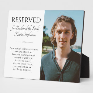 Brother of the Bride In Heaven Poem Photo  Plaque