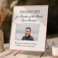 Brother of the Bride Photo Memorial Chair Wedding