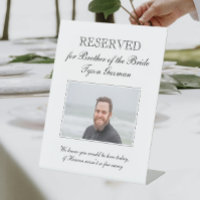 Brother of the Bride Photo Memorial Seat Wedding