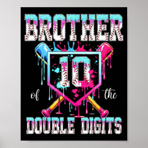 Brother of The Double Digits 10th Birthday Boy Poster