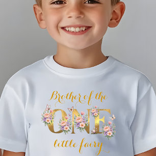 Brother of the fairy garden 1st birthday party T-Shirt