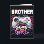 Brother Of The Gamer Girl Matching Video Game Birt Card<br><div class="desc">Brother Of The Gamer Girl Matching Video Game Birthday Gift</div>