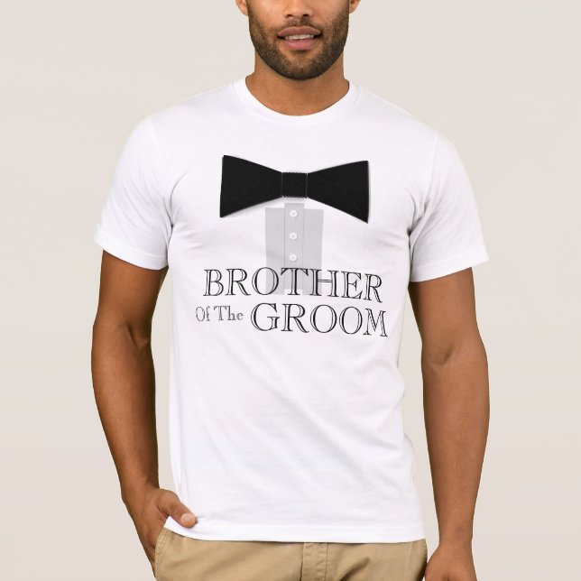 Brother of the Groom Bow Tie T-Shirt (Front)