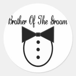 Brother of the Groom Classic Round Sticker