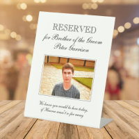 Brother of the Groom Photo Memorial Seat Wedding