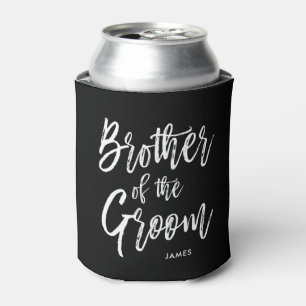 Brother of the Groom   Script Style Custom Wedding Can Cooler