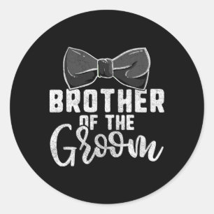 Brother Of The Groom Shirt For Boys Funny Bachelor Classic Round Sticker