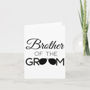 Brother Of The Groom Wedding Party Marriage  Card