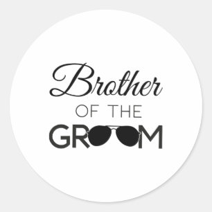 Brother Of The Groom Wedding Party Marriage Classic Round Sticker