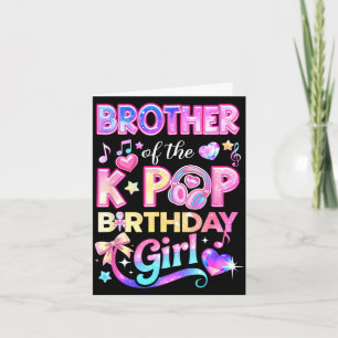 Brother of the k-pop birthday girls korean music card