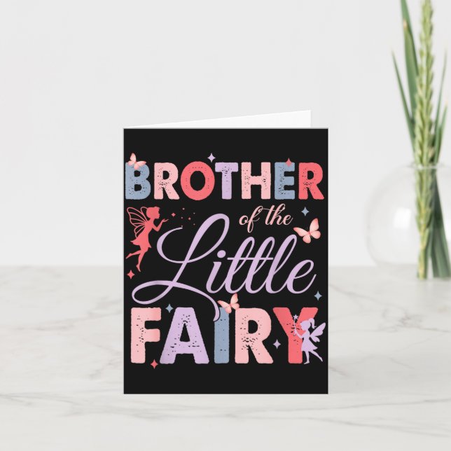 Brother Of The Little Fairy Birthday Girl Family M Card (Front)