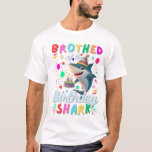 Brother Of The Shark Birthday Boy Girl  T-Shirt<br><div class="desc">Saying brother shark family matching party theme birthday for kids boy girl funny quotes animals sister happy ideas age tee clothes outfits apparel costume great saying for men women girls guy</div>