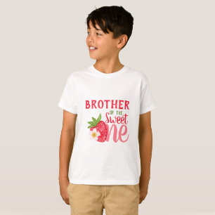 Brother Of The Sweet One Strawberry 1st birthday T-Shirt
