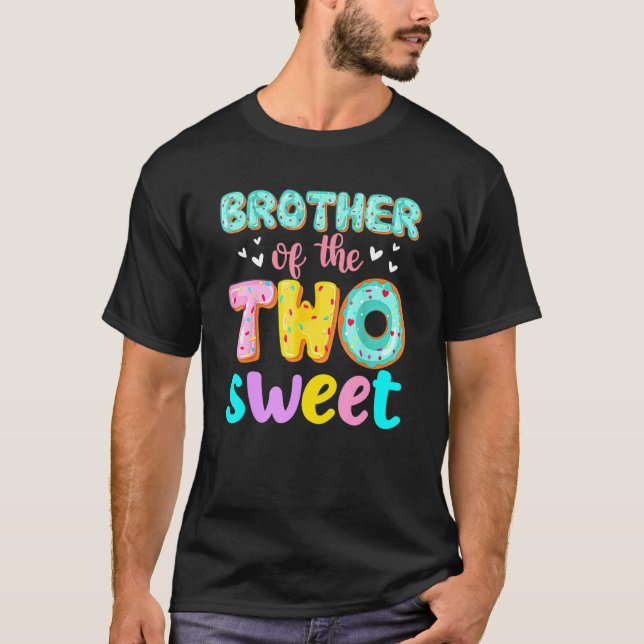 Brother Of The Two Sweet Doughnut Birthday Family  T-Shirt (Front)
