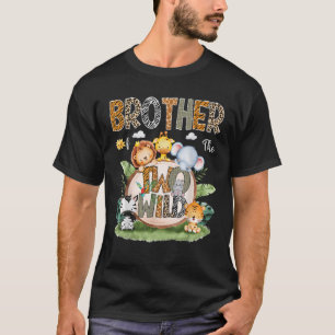 Brother Of The Two Wild 2Nd Birthday Safari Animal T-Shirt