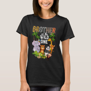 Brother Of The Wild One Birthday Safari Jungle Zoo T-Shirt