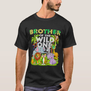 Brother Of The Wild One Birthday Zoo Animal Safari T-Shirt