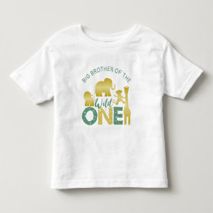 Brother of the Wild One Safari 1st Birthday Gold Toddler T-Shirt