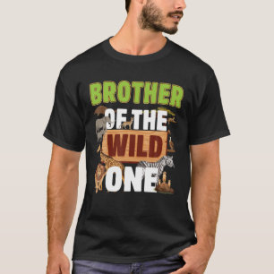 Brother Of The Wild One Zoo Birthday Safari Jungle T-Shirt