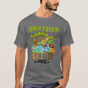 Brother Of The Wild One Zoo Birthday Woodland Anim T-Shirt