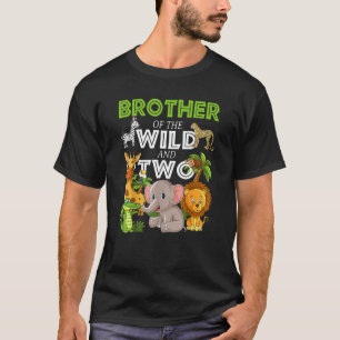 Brother Of The Wild Two Zoo Birthday Safari Jungle T-Shirt