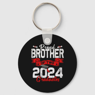 Brother Of Two Cl 2024 Graduates Twins Graduation Key Ring