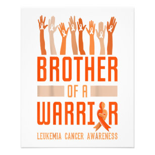 Brother Of Warrior Leukaemia Awareness Ribbon Gift Flyer