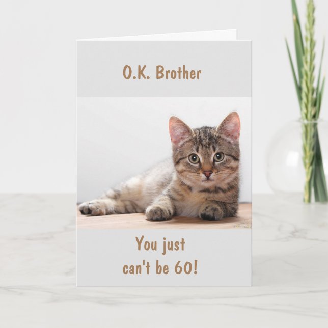**BROTHER** ON YOUR *60th* BIRTHDAY Card (Front)