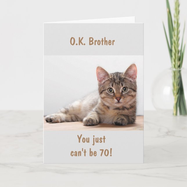 **BROTHER** ON YOUR *70th* BIRTHDAY Card (Front)