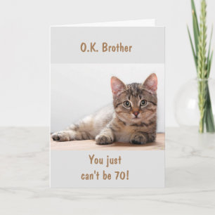 **BROTHER** ON YOUR *70th* BIRTHDAY Card