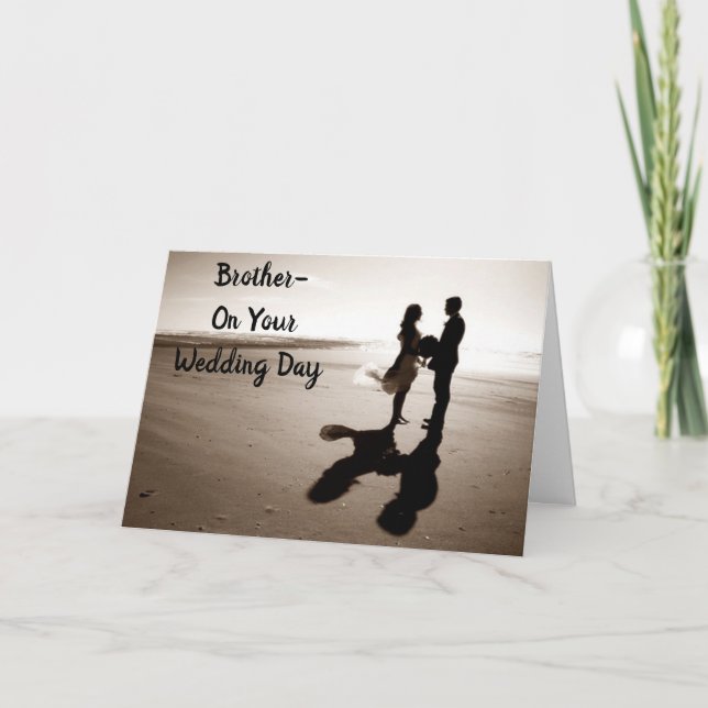 BROTHER ON YOUR WEDDING DAY-LOVE/FUN CARD (Front)